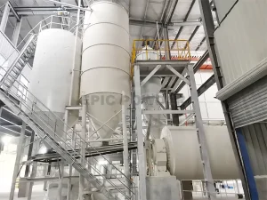 Kuvars öğütme için bilyalı değirmen + ITC hava sınıflandırıcı
